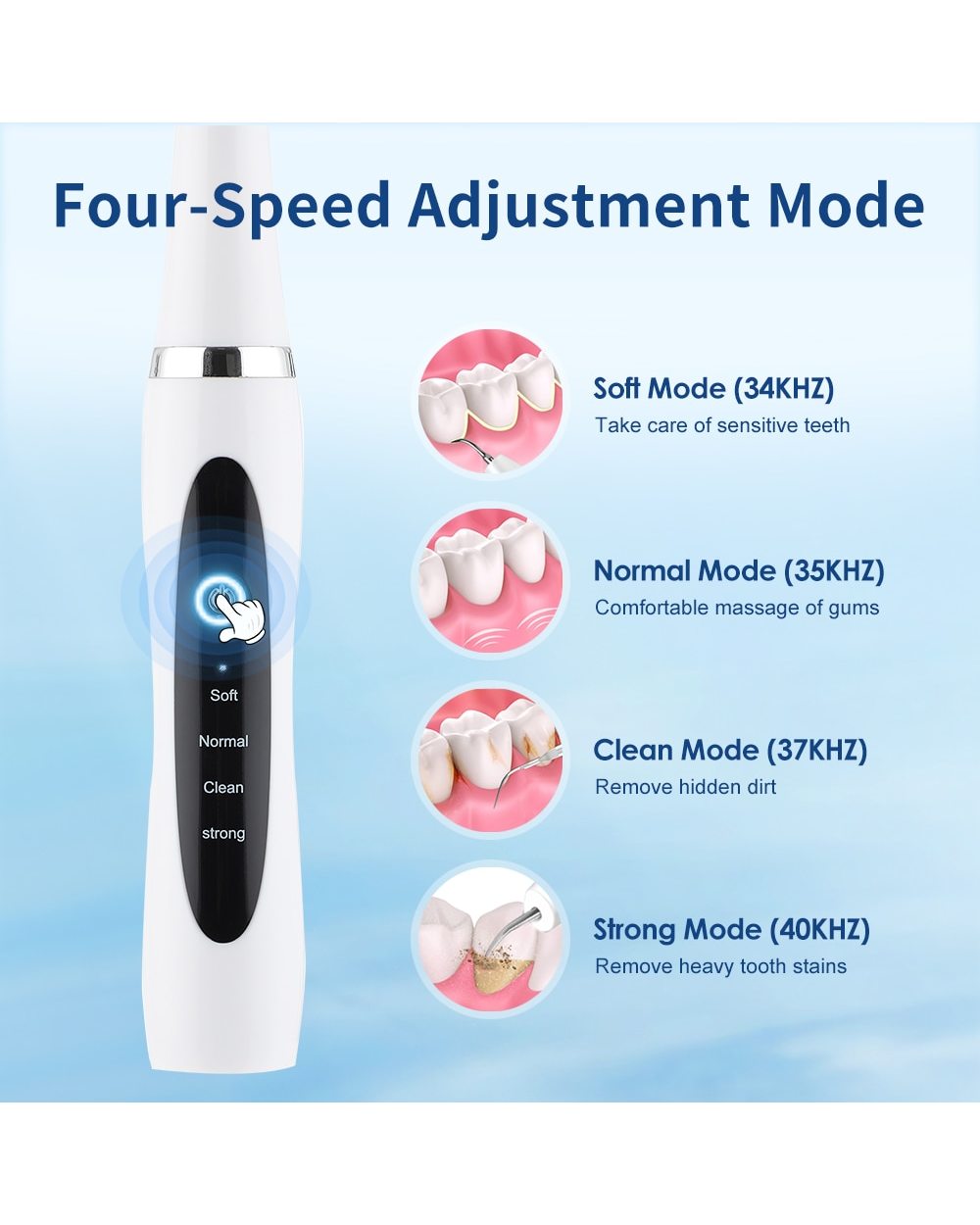 Ultrasonic Dental Scaler Irrigator Tartar Eliminator Teeth Whitening Stain Plaque Remover Dental Stone Removal Teeth C front-5