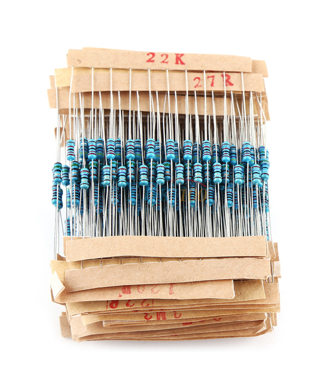 2600Pcs/Lot 130 Values 1/4W 0.25W 1% Metal Film Resistors Assorted Pack Kit Set Lot Resistors Assortment Kits Fixed Res front-5
