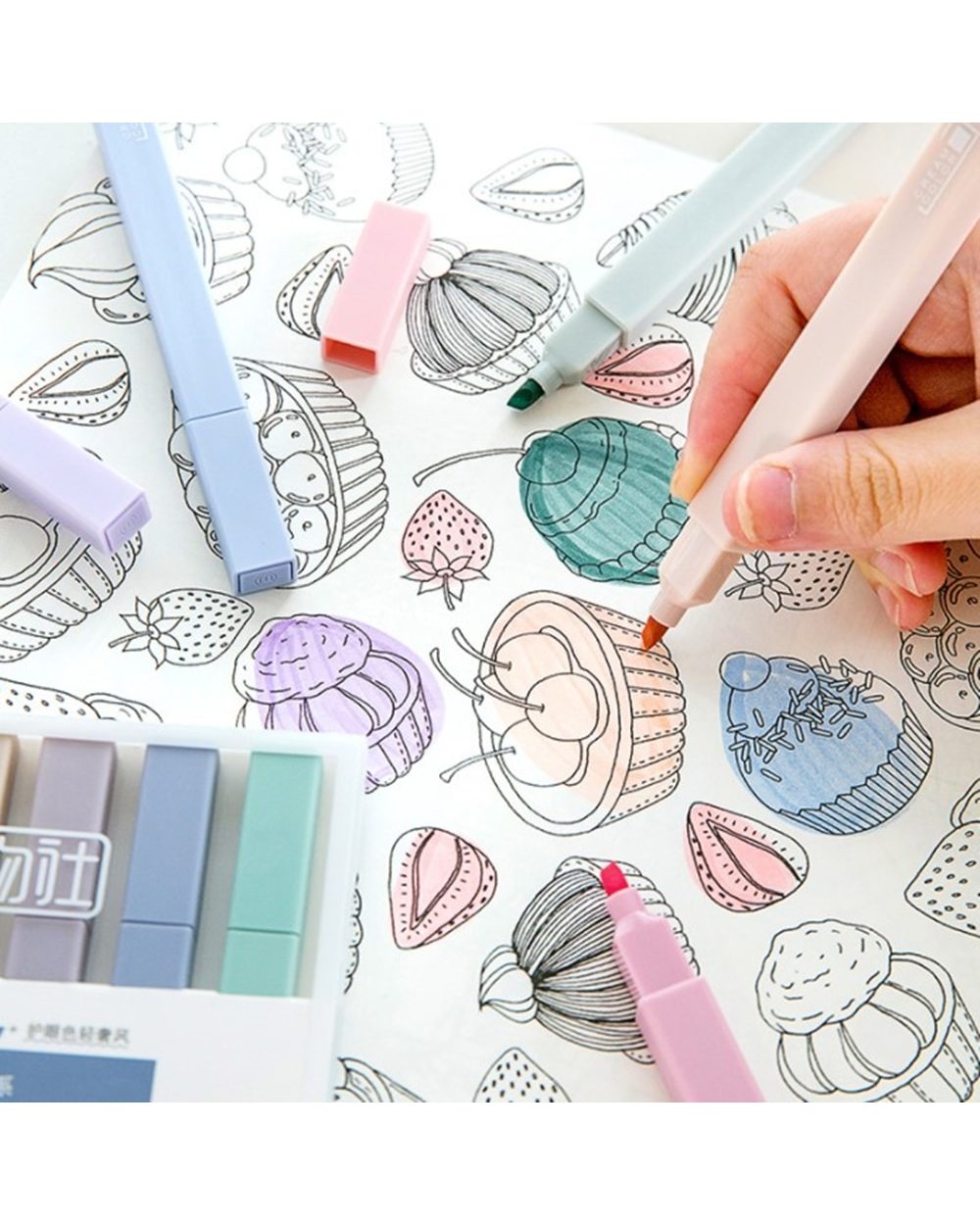 6pcs-set Highlighter Light Pastel Color Pen front-1