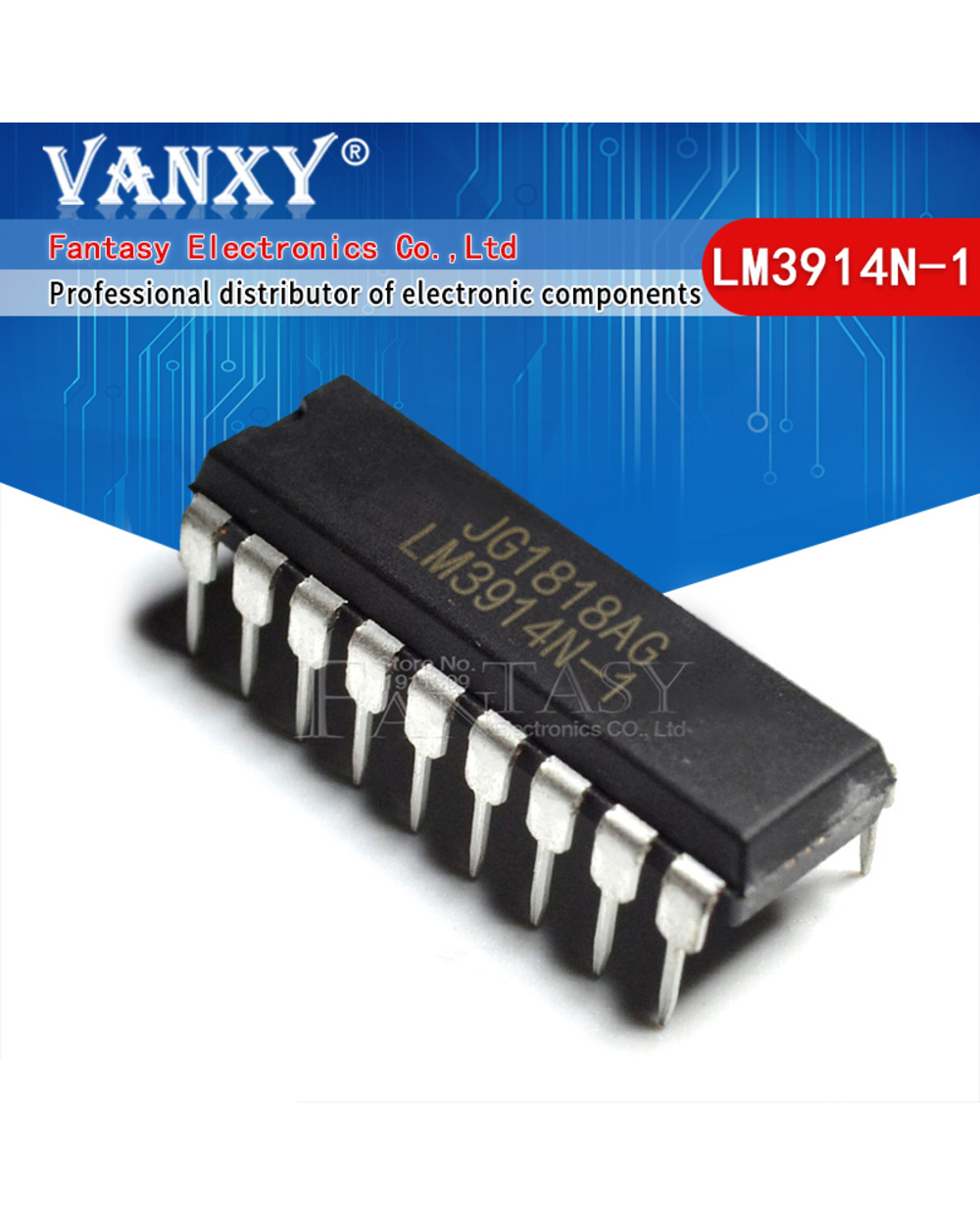 5Pcs Lm3914n-1 Lm3915n-1 Lm3916n-1 Dip Lm3914n Lm3915n Lm3916n Dip-18 Lm3914 Lm3915 Lm3916 Dip18 front-0