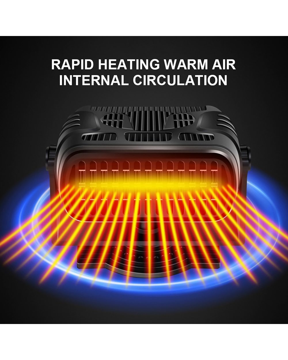 Car Heater 12V/24V 120W 200W Portable Auto Heater 2 In 1 Electric Cooling Heating Fan Auto Windshield Defroster Demiste front-2
