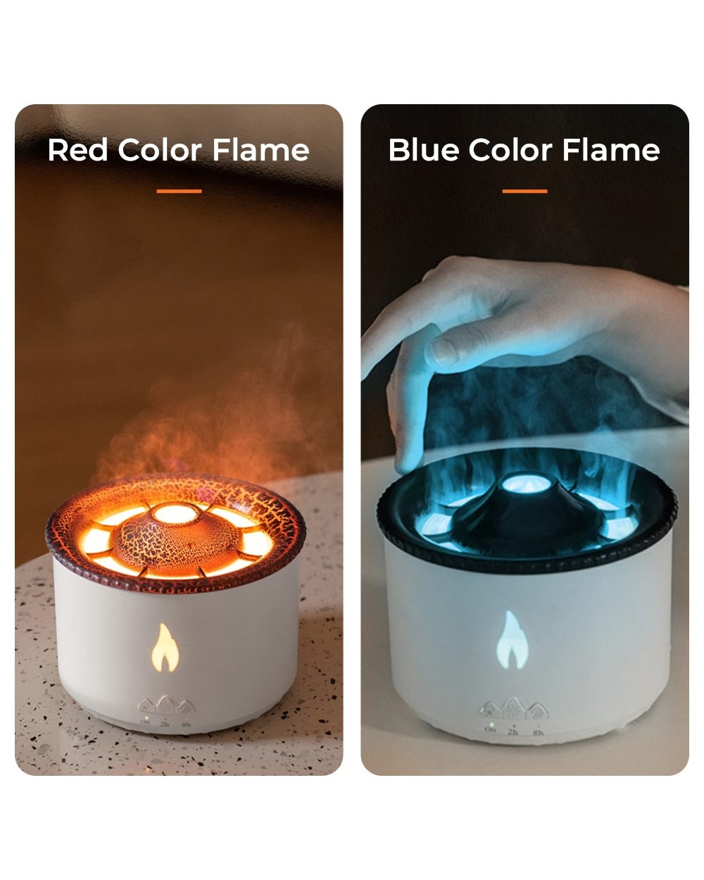 Fire Flame Diffuser Volcano Humidifier And Flavoring Fragrance Aroma Oil Diffuser Essential Oils Electric Smell For Hom front-1