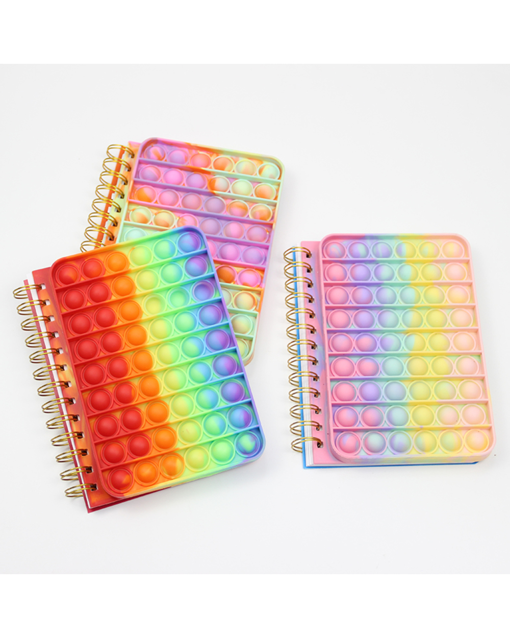 2021 Pop Its Notebooks School Agenda Writing Book Fidget Planner Toy Pad Sensory Diary Relief Squeeze Kids Educational front-0