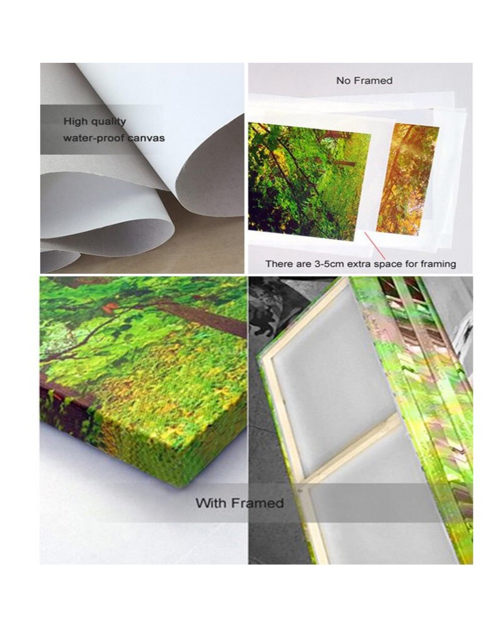 Aurora Modular Painting Picture Print Space 5 Panel Canvas Art Wall Decor front-4