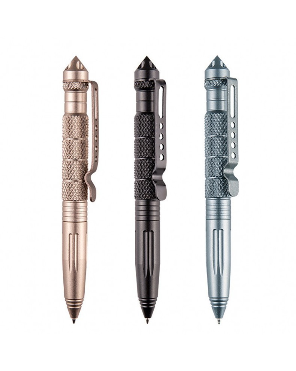 1Piece Non-Slip Metal Ballpoint Pens Creative Pens Multifunctional Ball Pens For Boys Gifts Novelty Tactical Protect To front-5