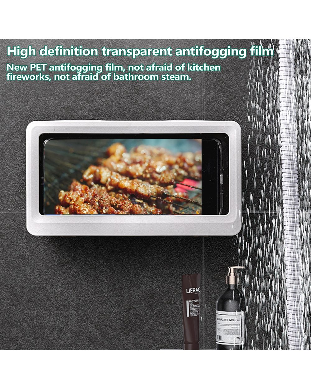Bathroom Toilet Mobile Phone Holder Box- 6 Inch Phone Storage Case Waterproof front-1