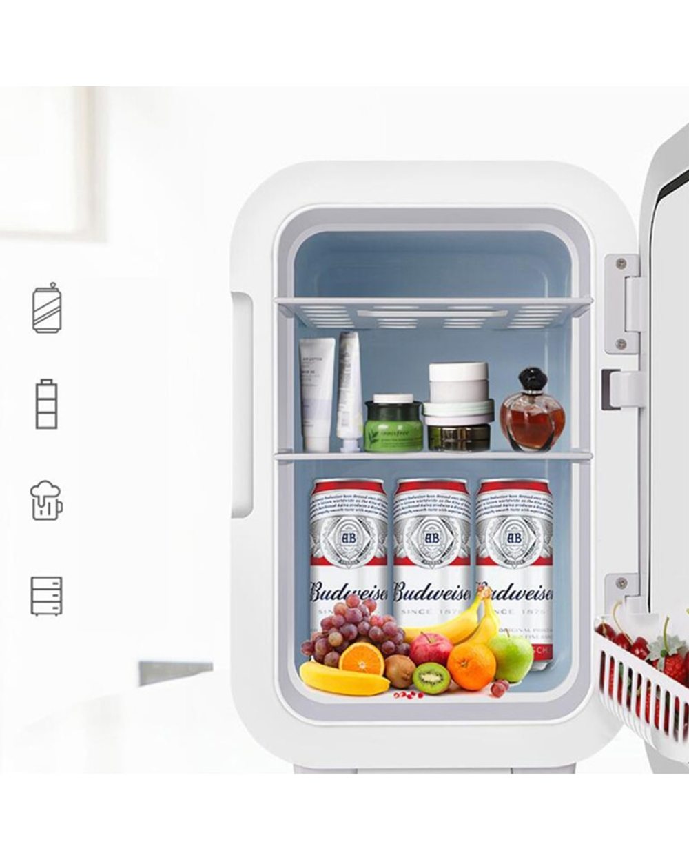 Mini Refrigerator 6L Portable Electric Fridge Silent Cooler Warmer Compact Refrigerators For Home Car Kitchen Picnic Ca front-3