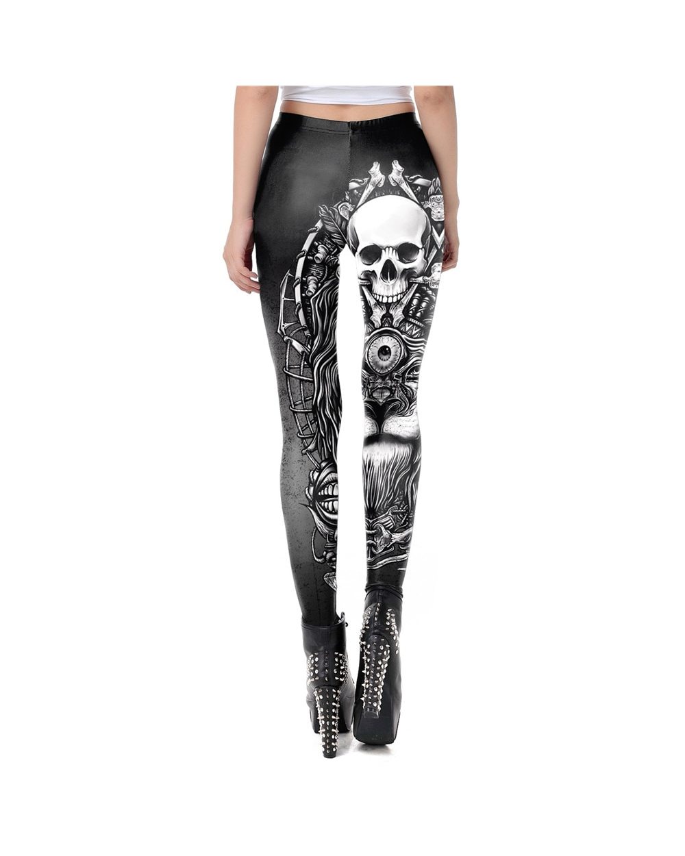 Fashion Skull New Design Women Legging Gothic Style front-5