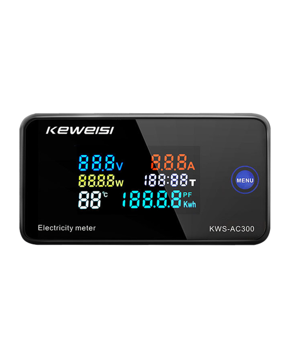 Ac 50-300V Voltmeter Ammeter Kws Power Energy Meter Led Digital Ac Wattmeter Electric Meter With Reset Function 0-100A front-0