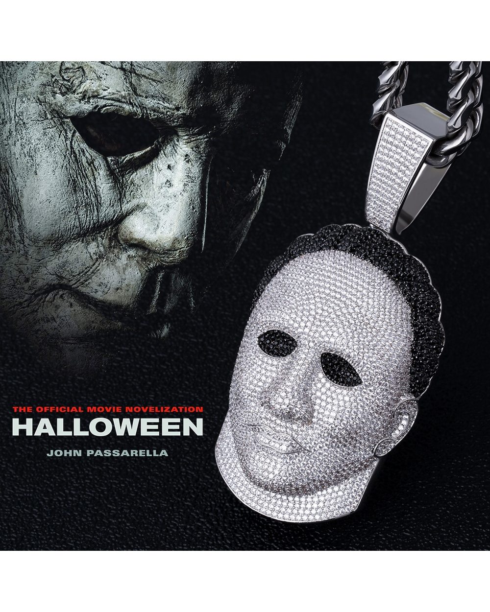 Pendant Horror Scary Ghost Halloween Pendant for Men Hip Hop Jewelry Gift Michael Myers Mask Halloween Pendant front-2