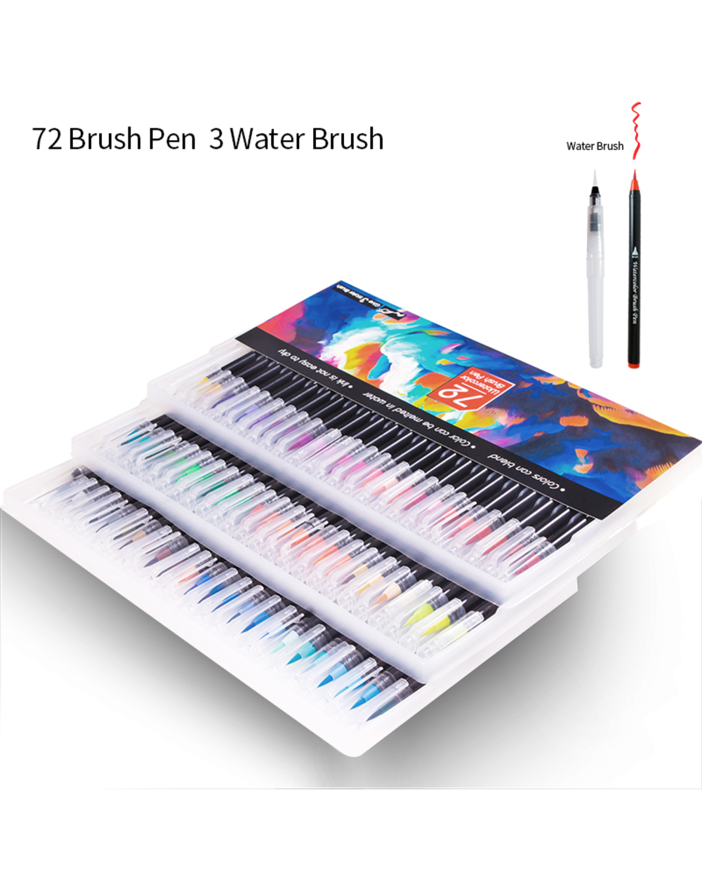 72 Colors Watercolor Brush Pens Art Marker For Drawing Coloring Books Manga Calligraphy School Supplies Stationery front-5