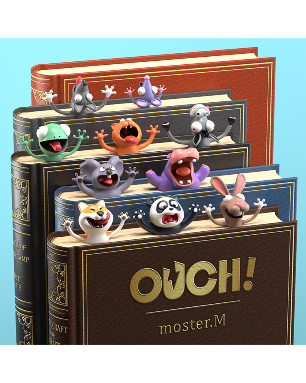 Creative 3D Funny Animal Bookmark Box-Packing Cute Cartoon Book Mark For Kids Learning Gift Bookmarks front-3