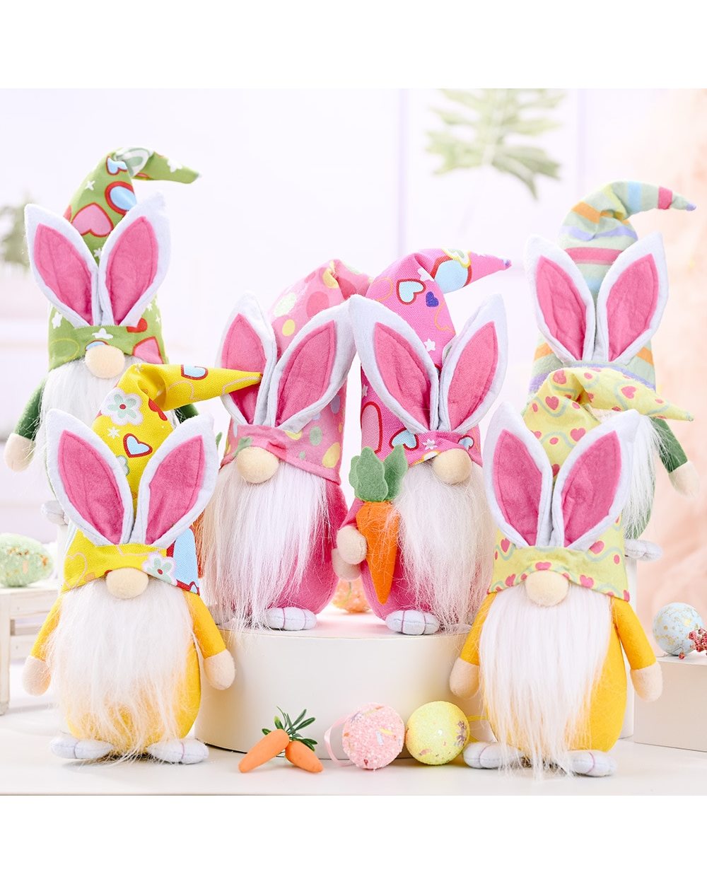 New Fashion Christmas Easter Cute Bunny Doll Tulip Rudolph Doll Decoration For Home Gifts Ornaments Party Supplies front-0