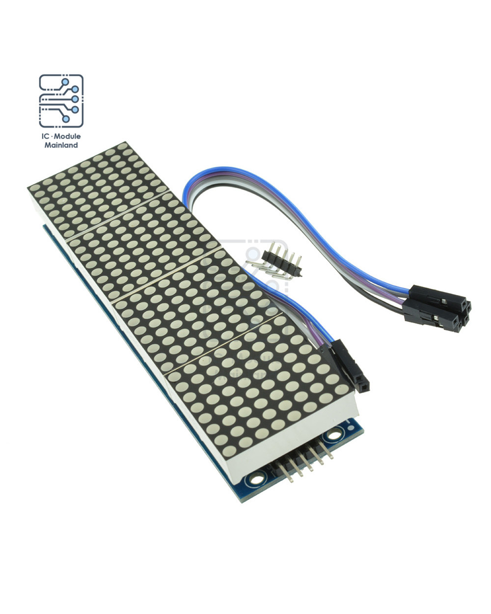 Max7219 Dot Matrix Module Led Microcontroller Display Module For Arduino 4 In 1 With 5P Line Mcu Led Display Control Mo front-0