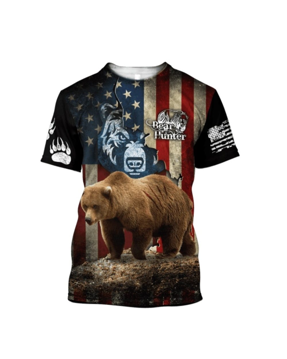 Animal bear 3D Printed T-shirt Fashion Short Sleeve Shirt Summer Streetwear Unisex T-shirt Tops VG06 front-2