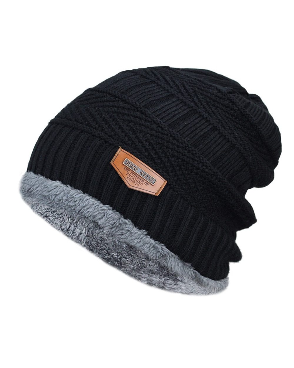 Winter Fleece Hats Women Caps Male Double Layer Plus Velvet Thick Warm Brimless Knitted Beanies Pullover Bonnet Riding front-0