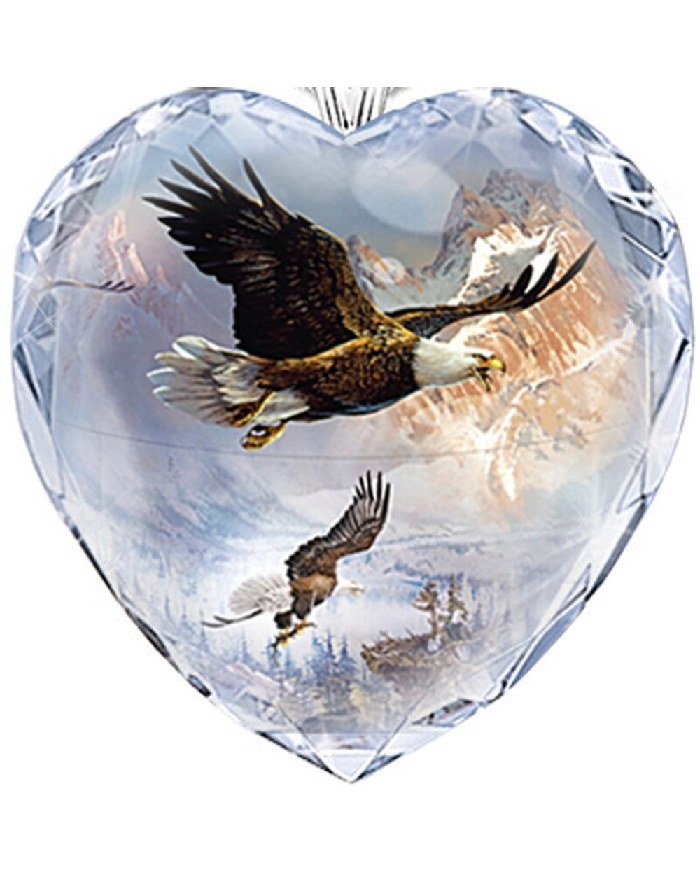 Exquisite Personality Eagle Necklace for Girls Fashion Handmade Heart-Shaped Crystal Eagle Pendant Necklace for Women front-3