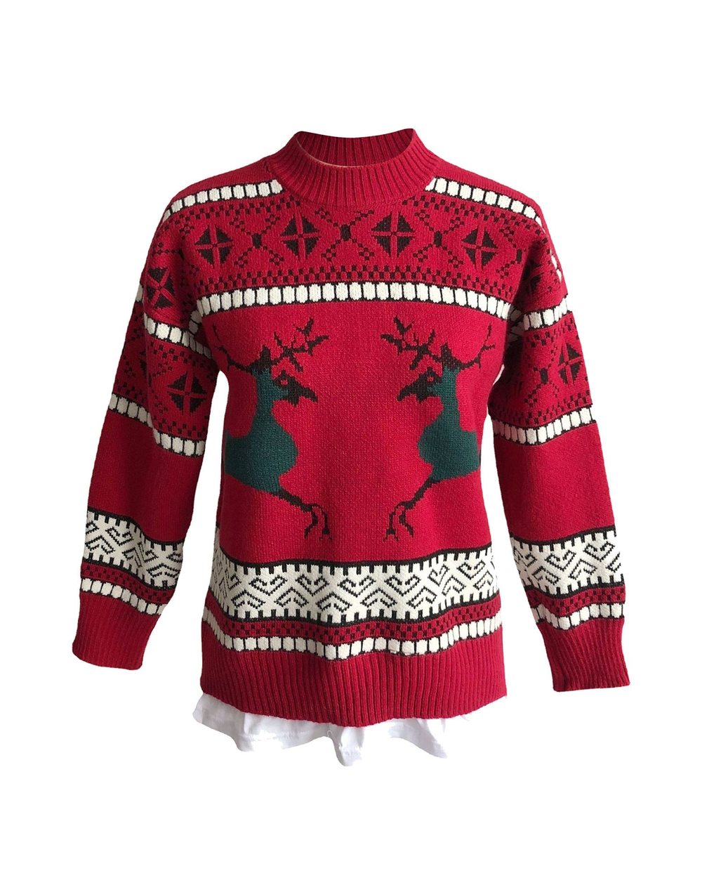 Christmas Jumper Long Sleeve Women Knitted Sweater front-2