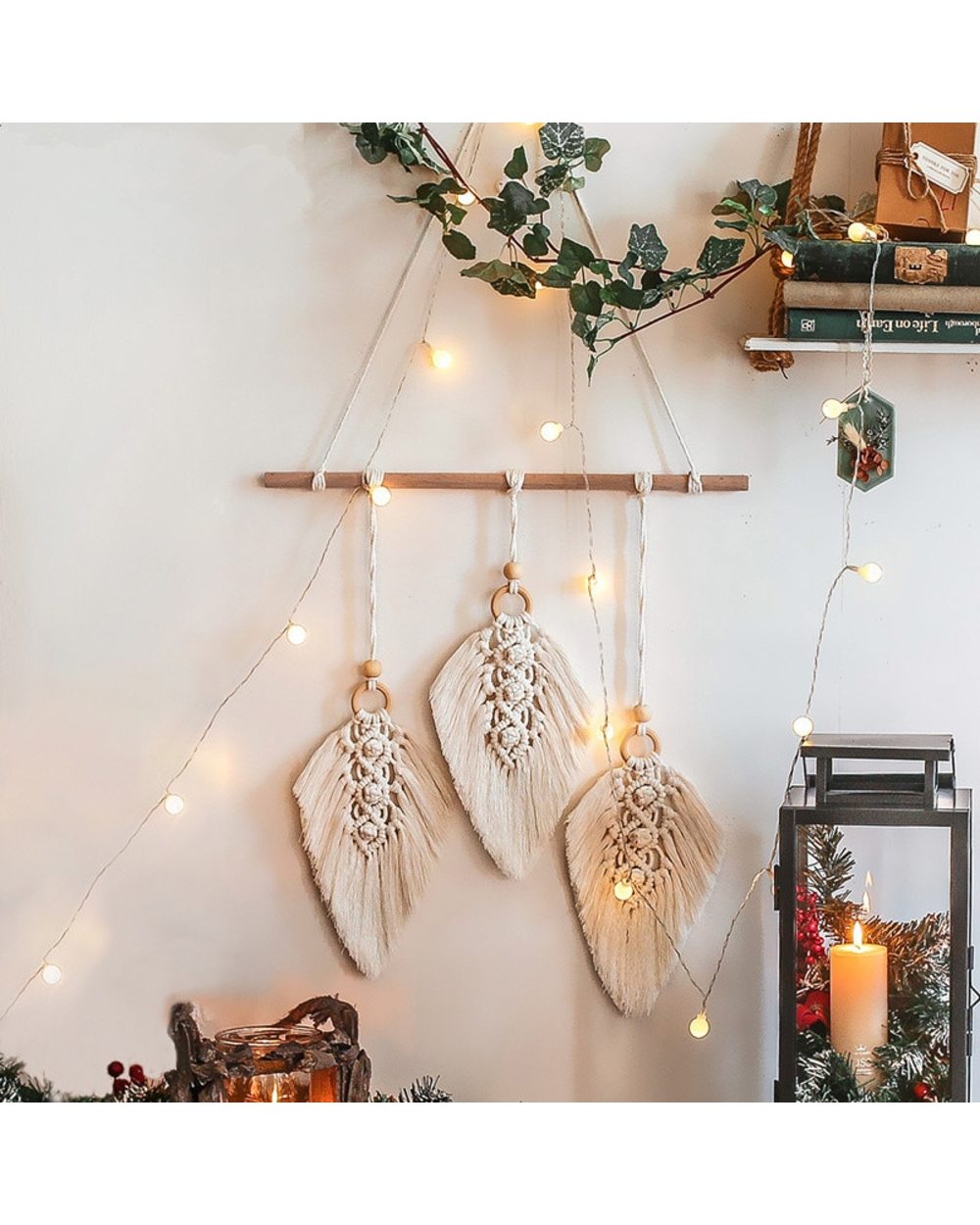 Star Moon Sun Macrame Dream Catcher Boho Home Wall Decor Girls Kids Nursery Garden Christmas Decoration Outdoor Gifts front-2