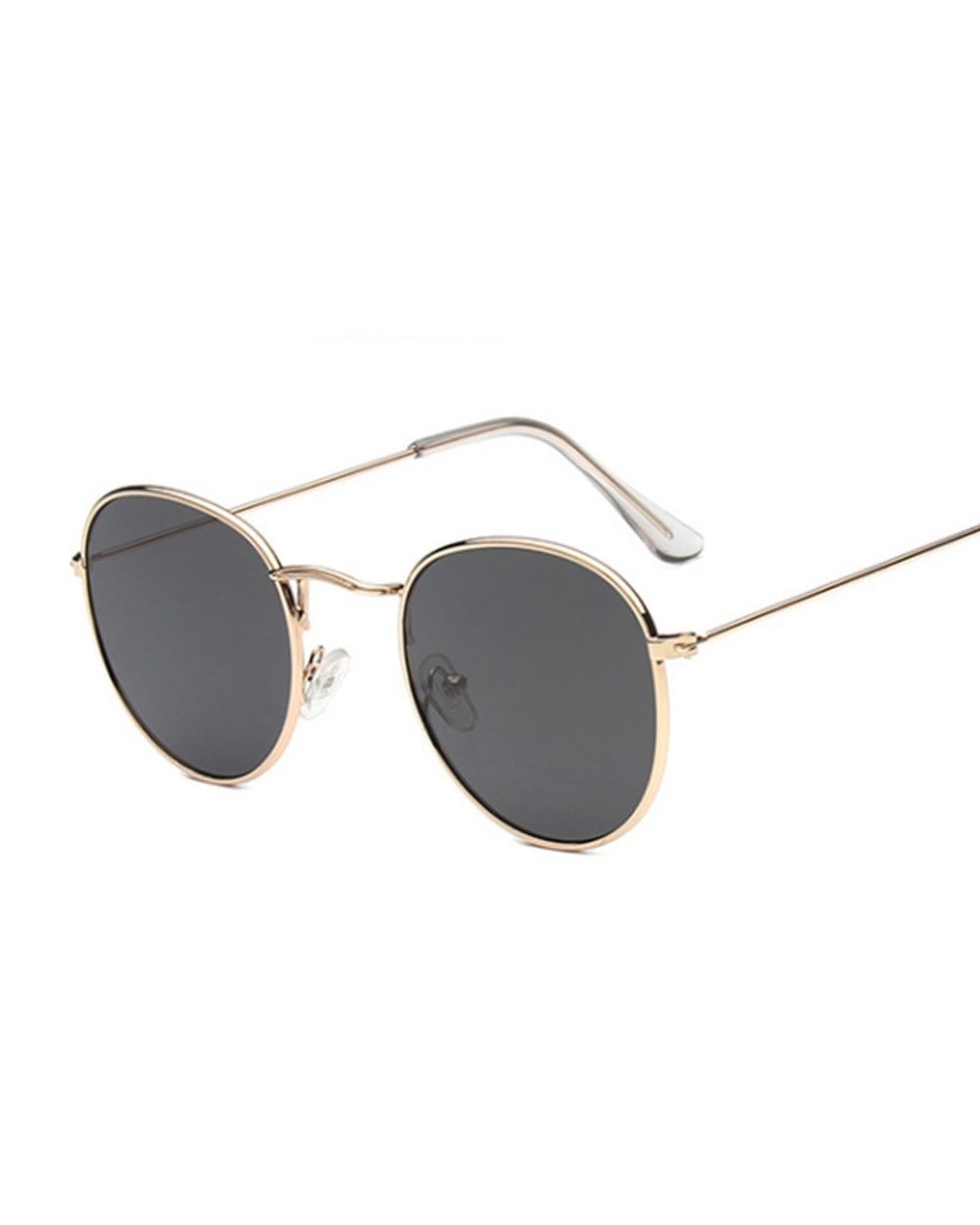 Classic Round Sunglasses Men Vintage Small Frame Driving Sun Glasses Brand Designer Retro Male Black Shades Oculos De S front-3