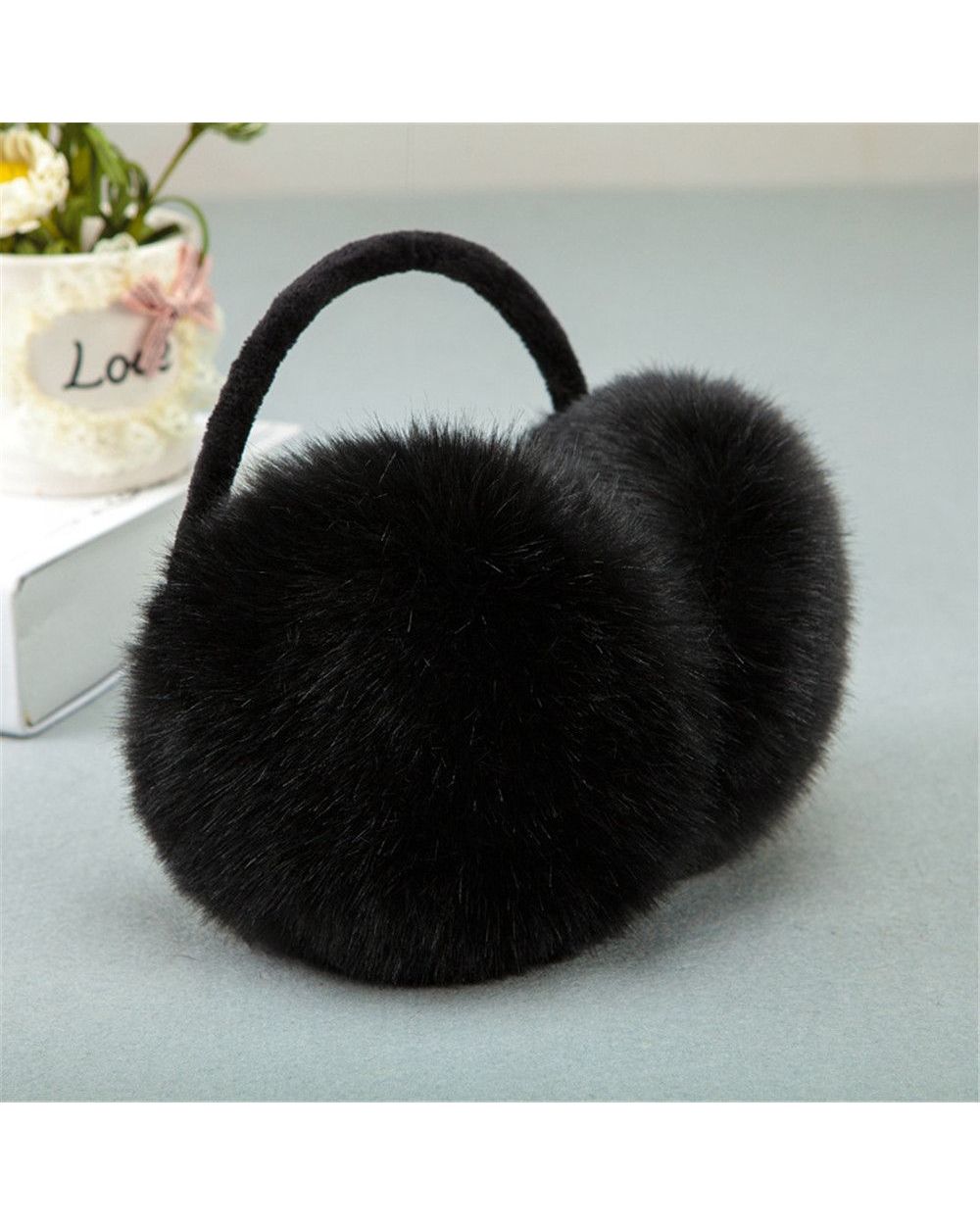Soft Plush Ear Warmer Winter Warm Earmuffs Women Men Fashion Solid Color Earflap Outdoor Cold Protection Ear-Muffs Ear front-5