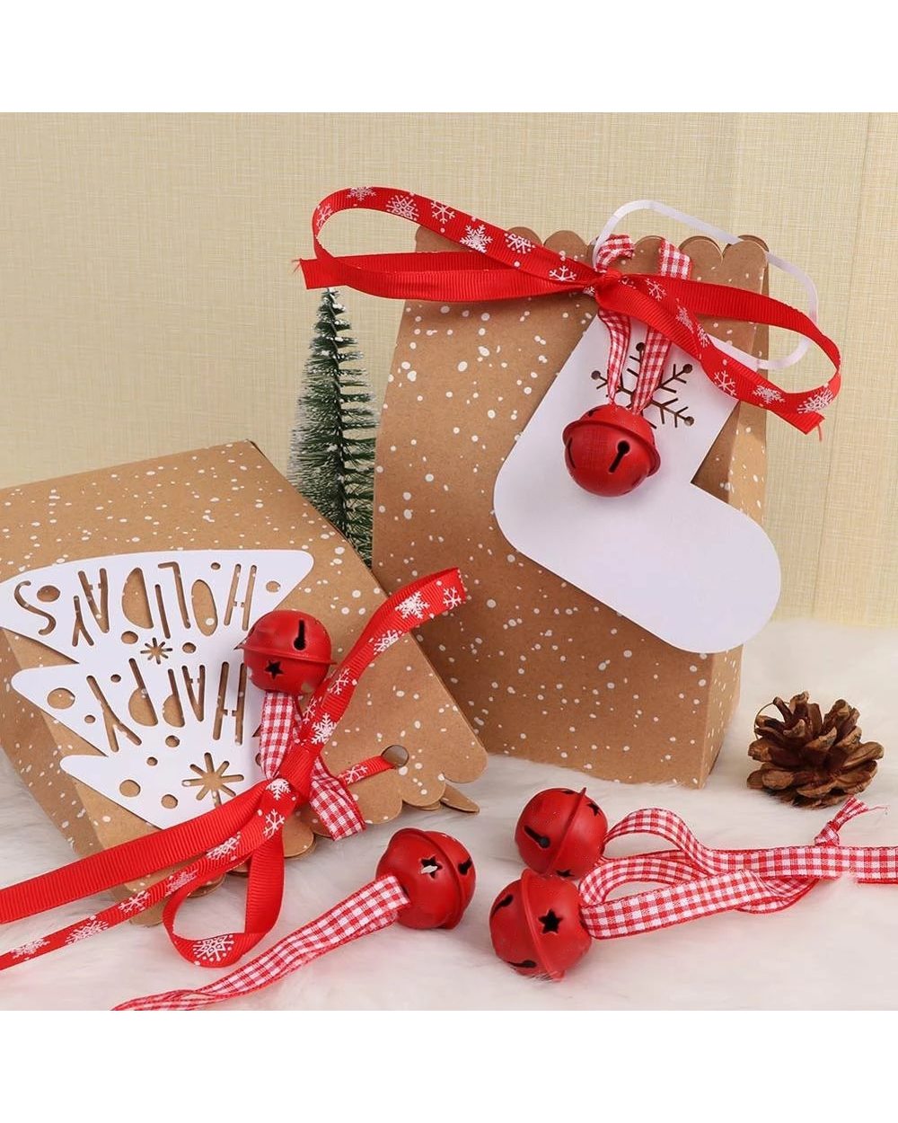 10Pcs Five-Point Star Christmas Bells Mini Creative Christmas Ornaments Handmade Bell Rattle Jingle Bells Shiny Decor front-2