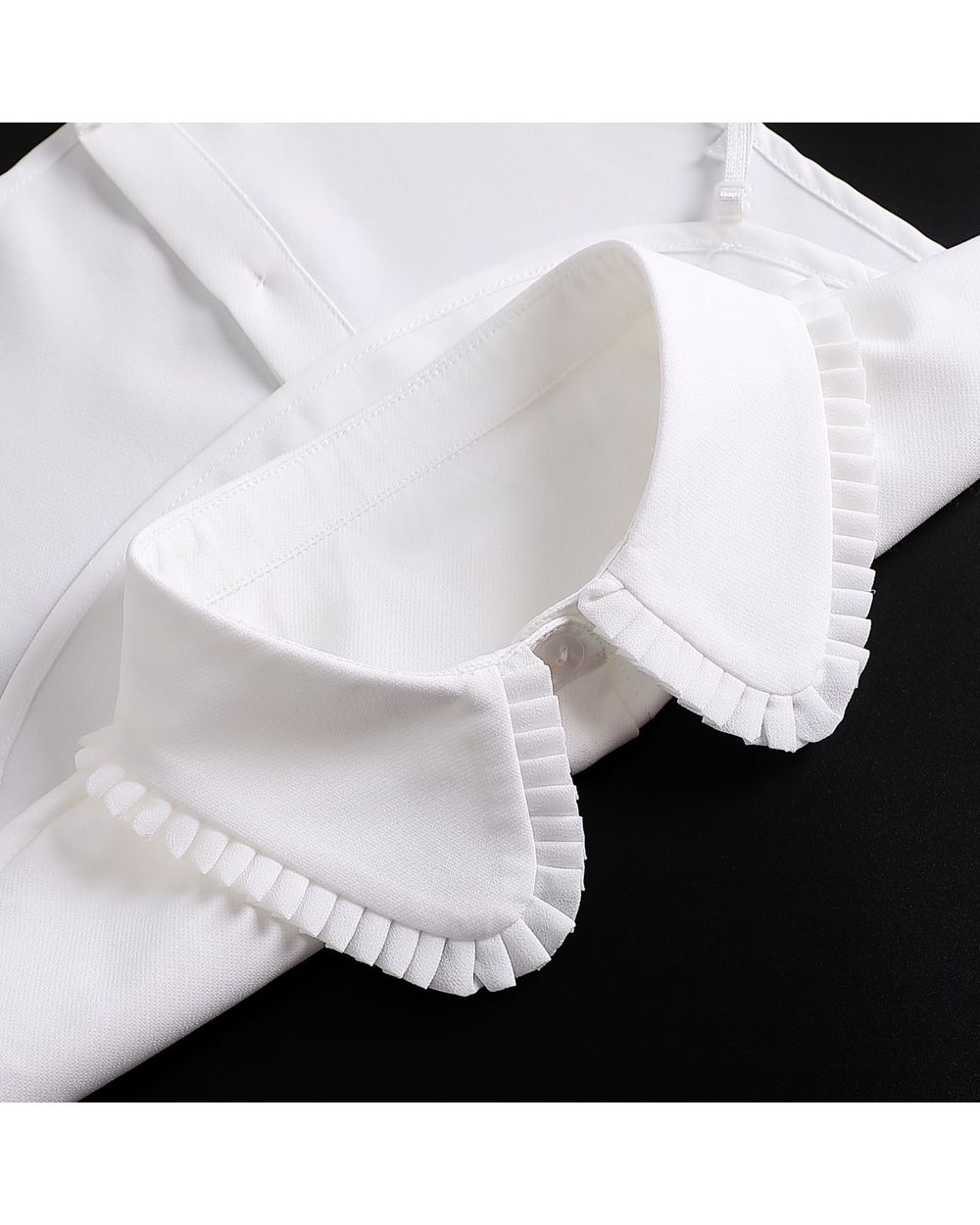Korean Stand Lapel False Collar Women Embroidery Faux Col Half Shirt Blouse Fake Collars Sweater Shirt Detachable Colla front-5