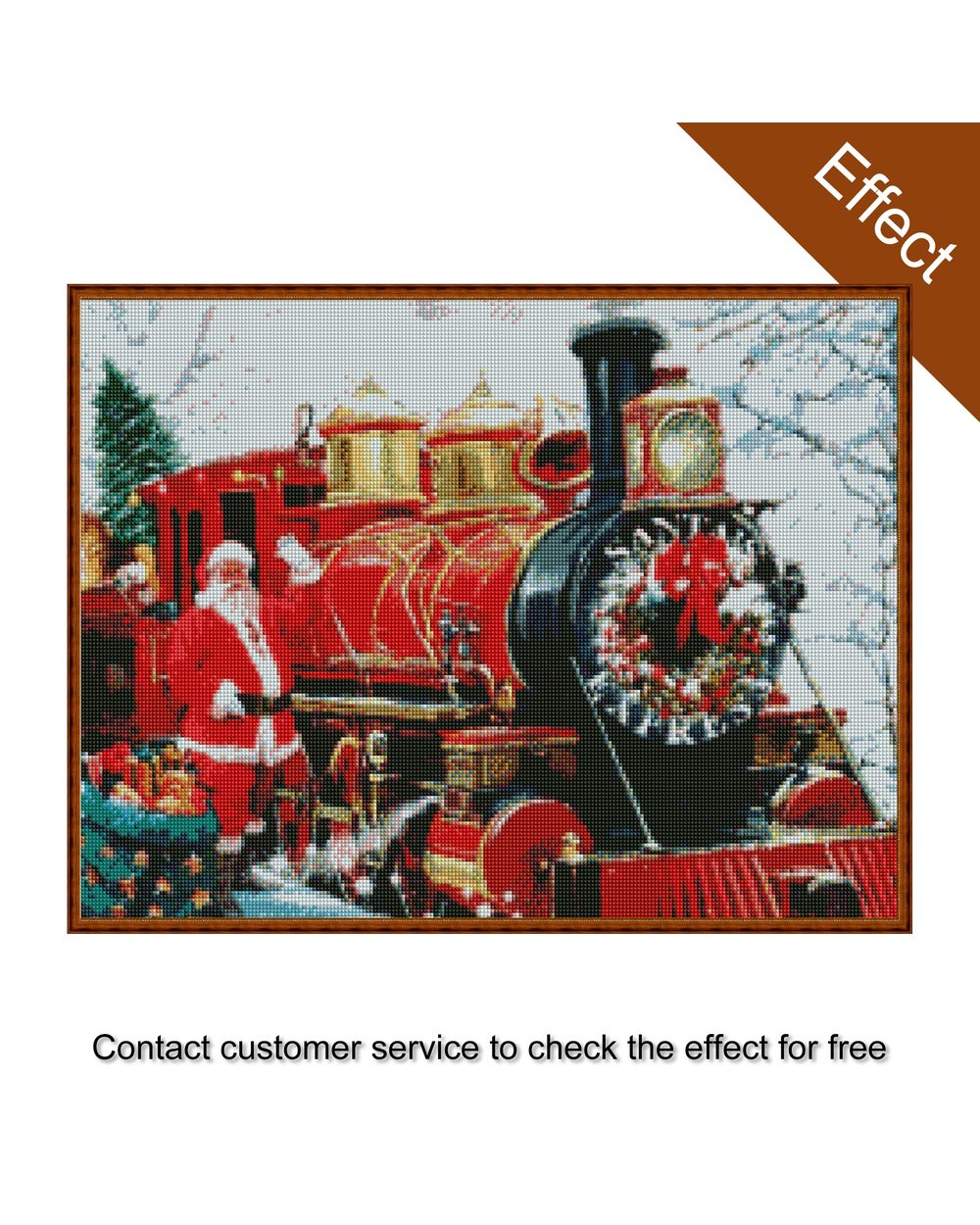 DIY Santa Claus Train 5D Diamond Painting Rhinestone Art Full Diamond Embroidery Cross Stitch Winter Christmas Gift front-2