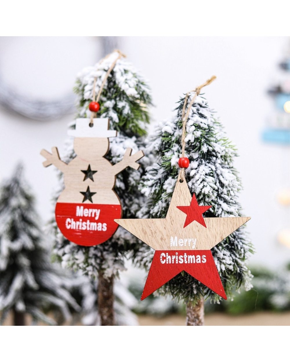 Christmas Calendar Wooden Pendant Christmas Decorations for Home Christmas Tree Ornaments Xmas Gifts New Year 2022 front-2