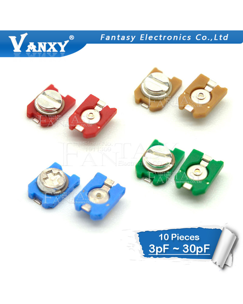 10Pcs Trimmer Adjustable Capacitor 3Pf 6Pf 10Pf 20Pf 30Pf Smd Tzc3z300a110 Tzc3z060a110 Tzc3z030a110 Tzc3z200a110 Tzc3z front-5