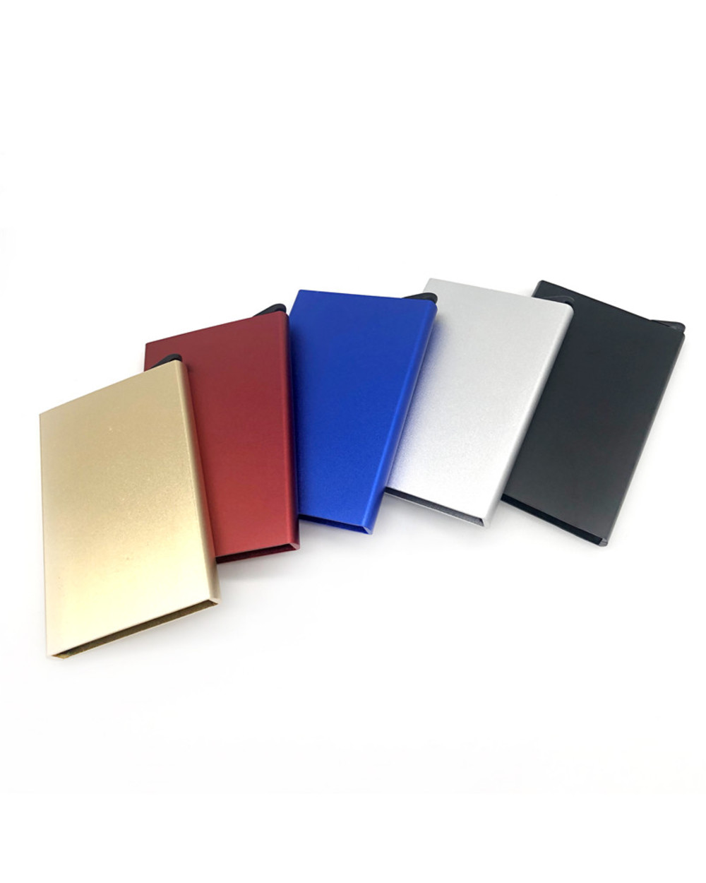 Aluminum Wallet With Eicity Back Pouch Id Credit Card Holder Mini Rfid Wallet Automatic Pop Up Bank Card Case front-3