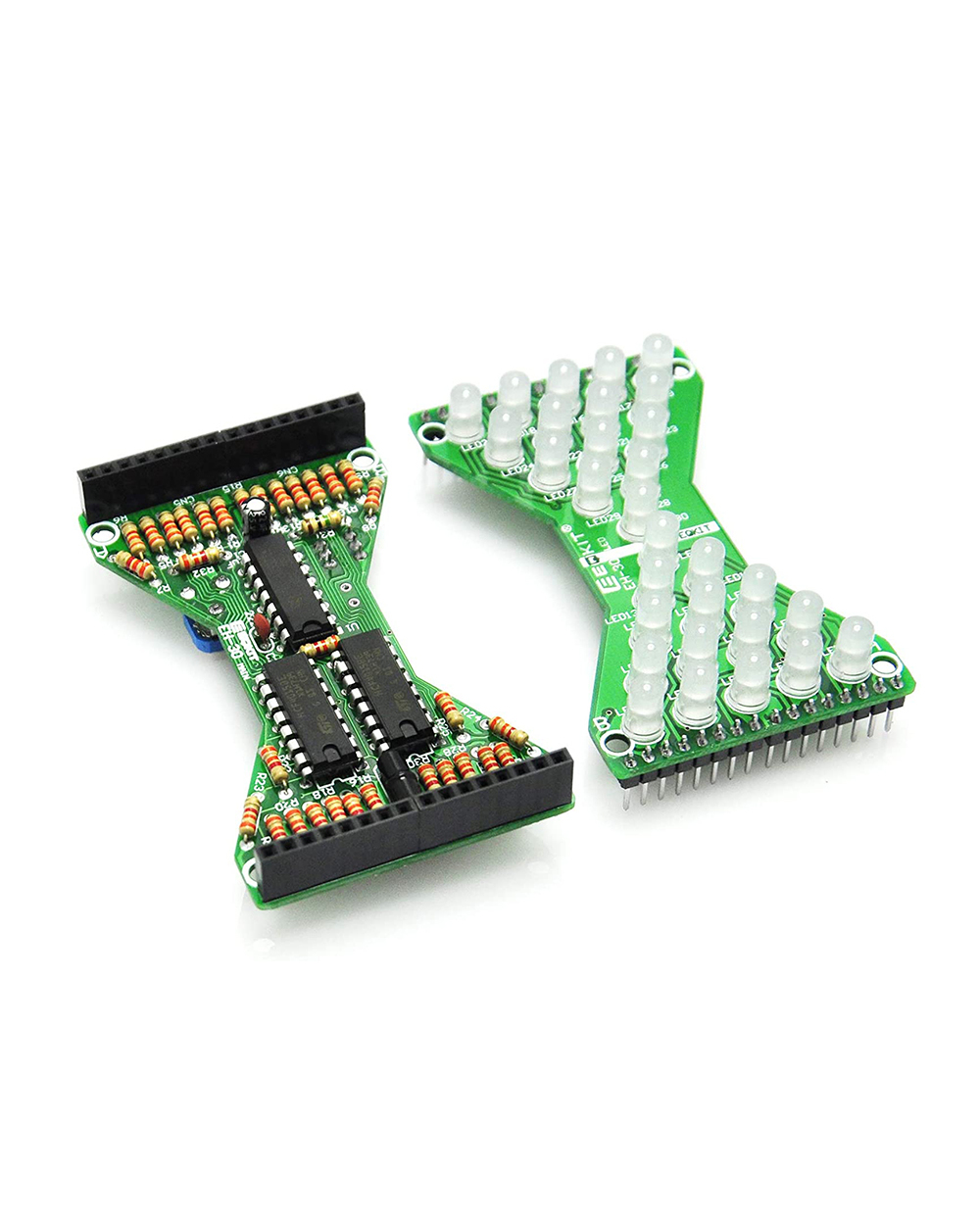 Dc 5V Blue Led Hourglass Diy Kits Double Layer Pcb Board Adjustable Flowing Speed Diy Funny Electronic Soldering Traini front-1