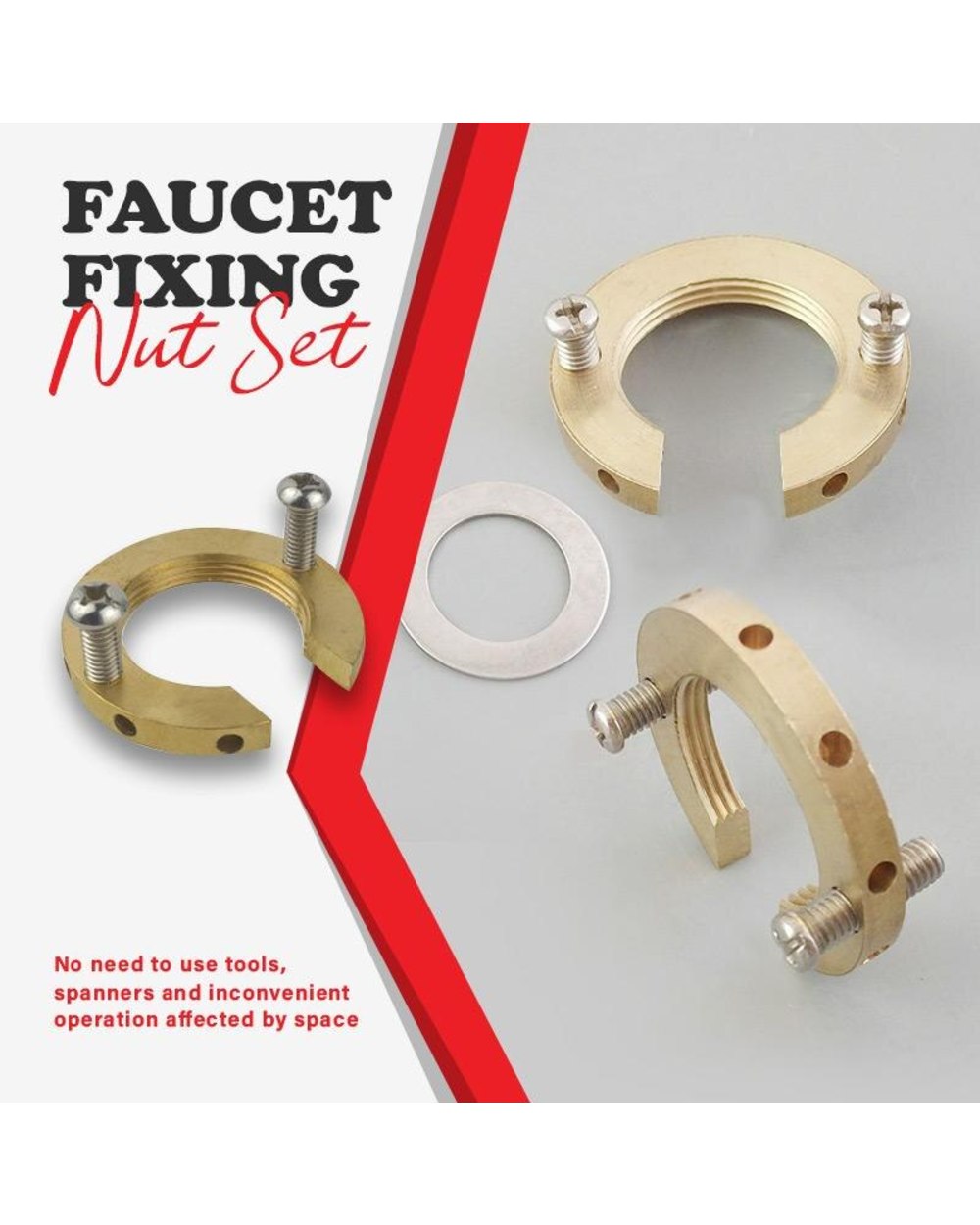 Faucet Fixing Tool Set Kitchen Bathroom Wash Basin Faucet Fastener Nut