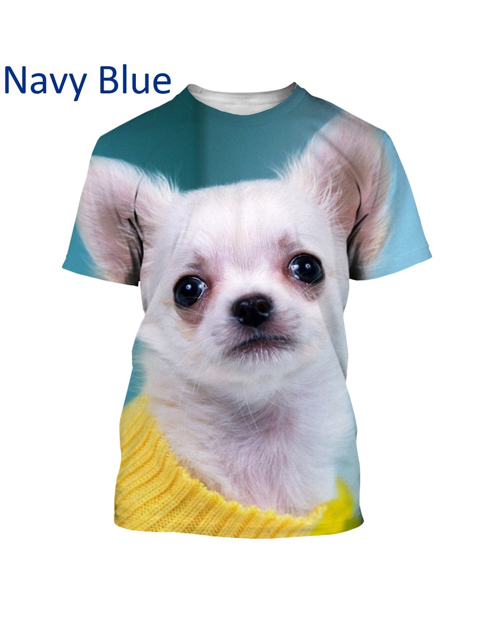 Fashion Animal Dog 3D Printing T-shirt Funny Chihuahua Dogs Casual T Shirt Cool Short Sleeve Tees front-5