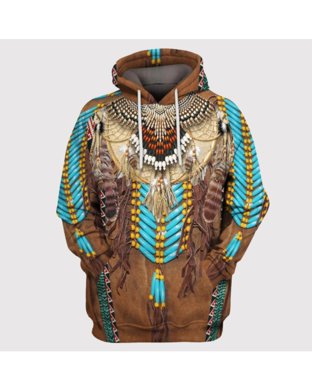 New Fashion Bohemia style Hoodie Native Fringed Motifs 3D Print Hoodies VG06 front-0
