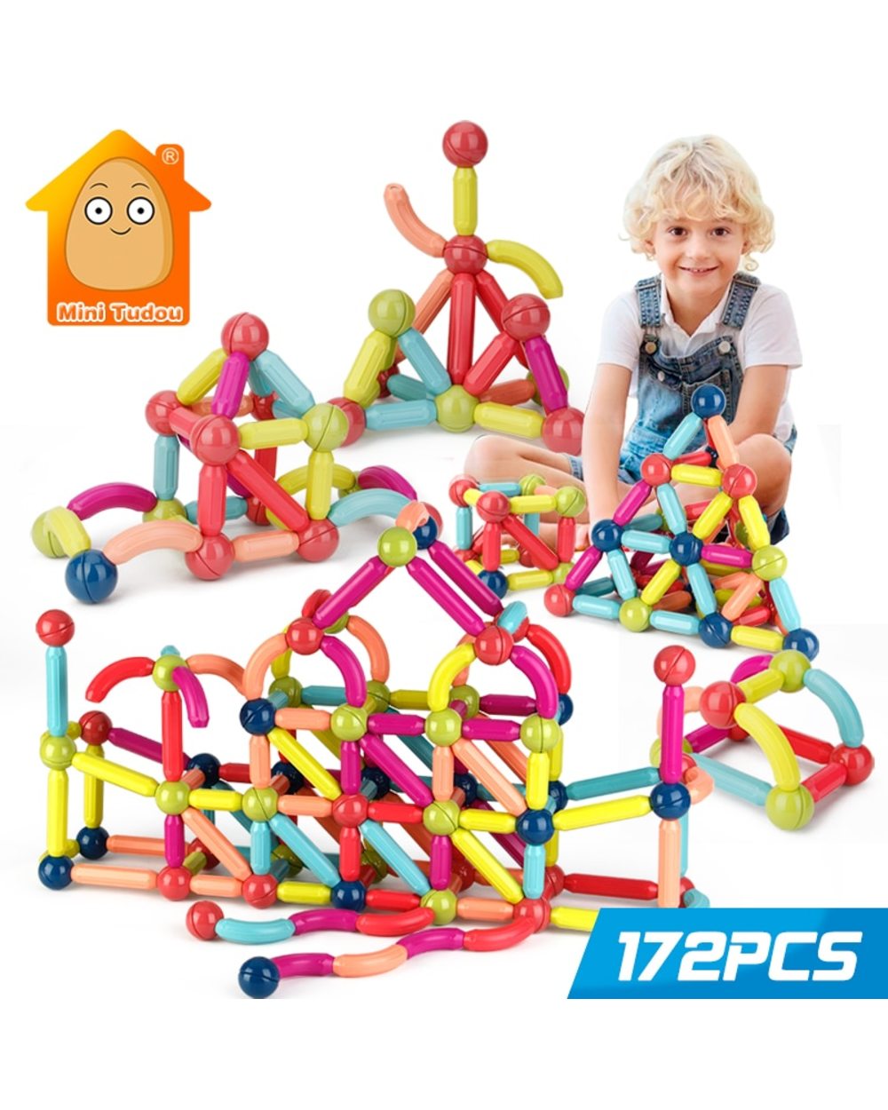 Kids Magnetic Constructor Block Designer front-0