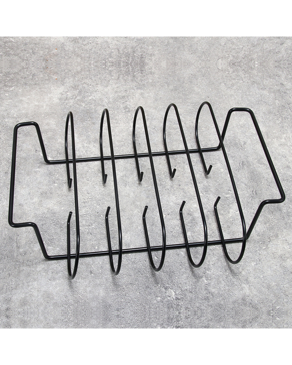 Non-Stick Rib Rack- Porcelain Coated Steel Roasting Stand front-5