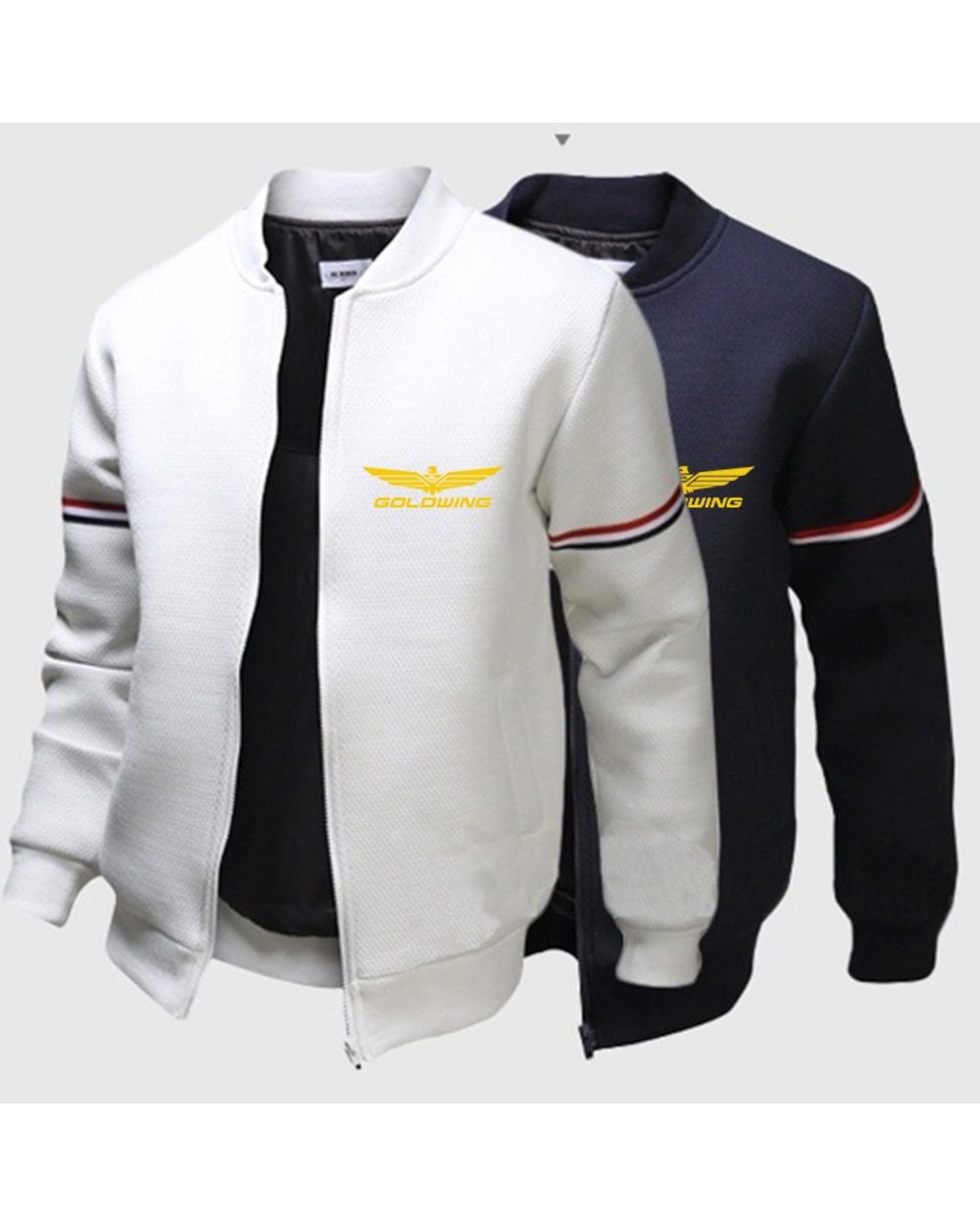 GL 1800 Spring Autumn Thin White Bomber Flight Rain Windbreaker Wwaterproof Air Force Baseball Jacket front-2