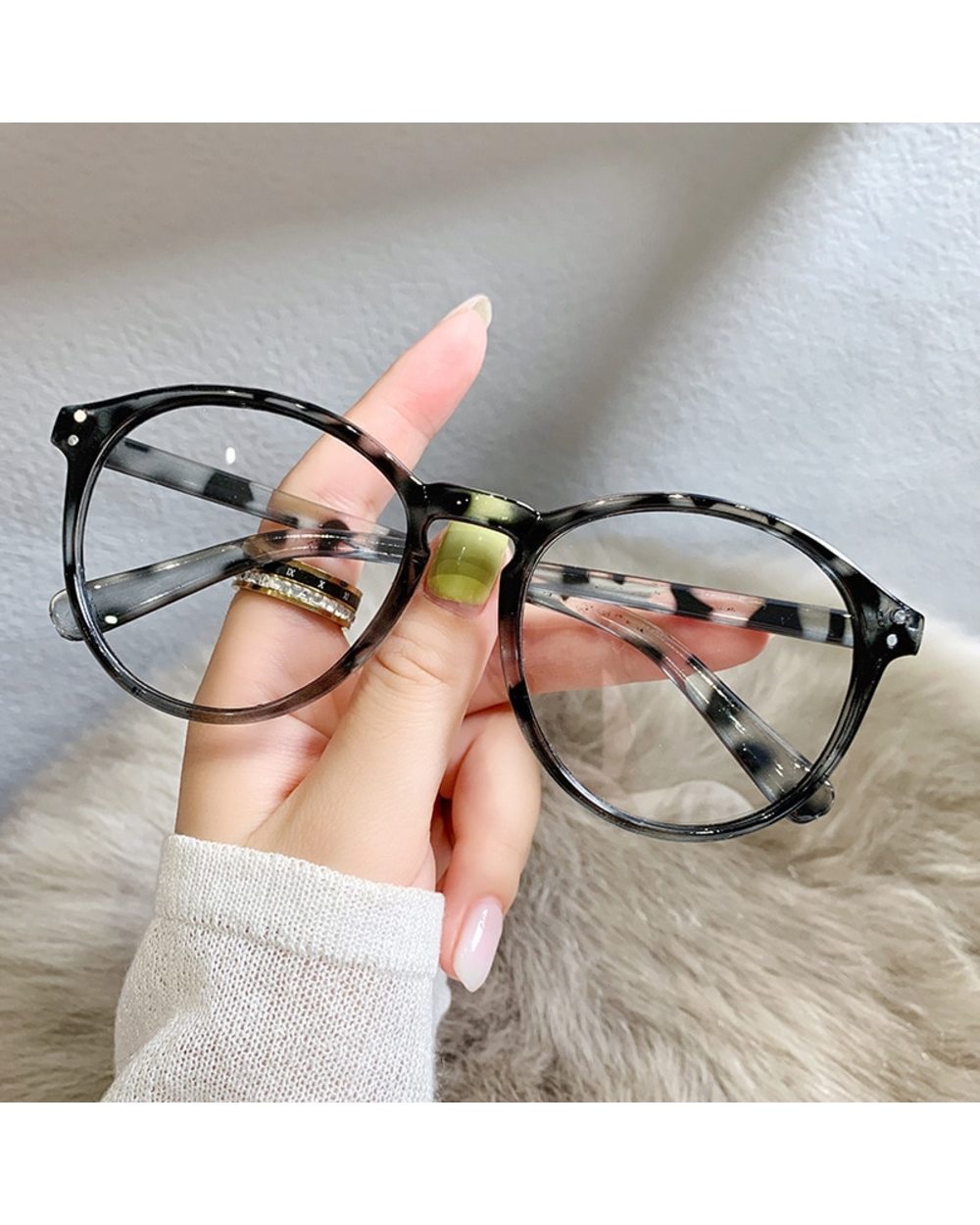 -1.0-1.5-2.0-2.5-3.0-3.5-4.0 Finished Myopia Glasses Women Vintage Anti-Blue Light Eyeglasses Men Optical Nearsighted G front-2