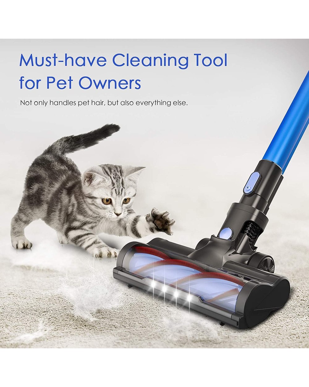 APOSEN 4in1 Cordless Vacuum Lightweight Stick Vacuum Cleaner 24Kpa