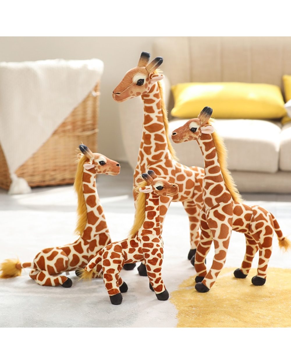 30-60cm Real Life Giraffe Plush Toys High Quality Soft Stuffed Animals Dolls front-2