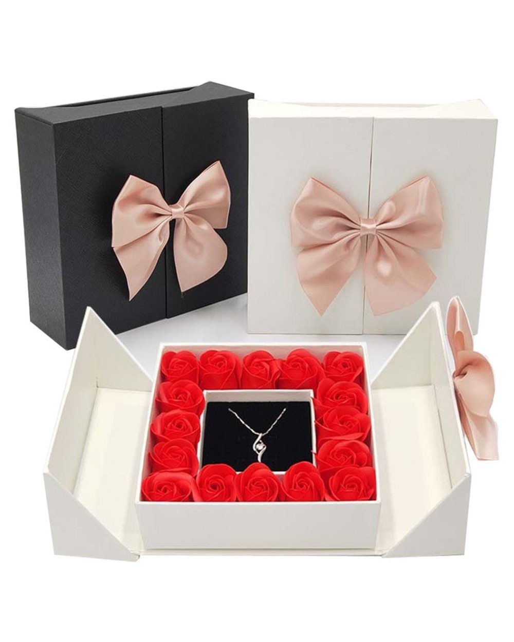 ROSE SPACE Artificial Rose Flower Box For Couple Valentine's Day Gift Box front-0