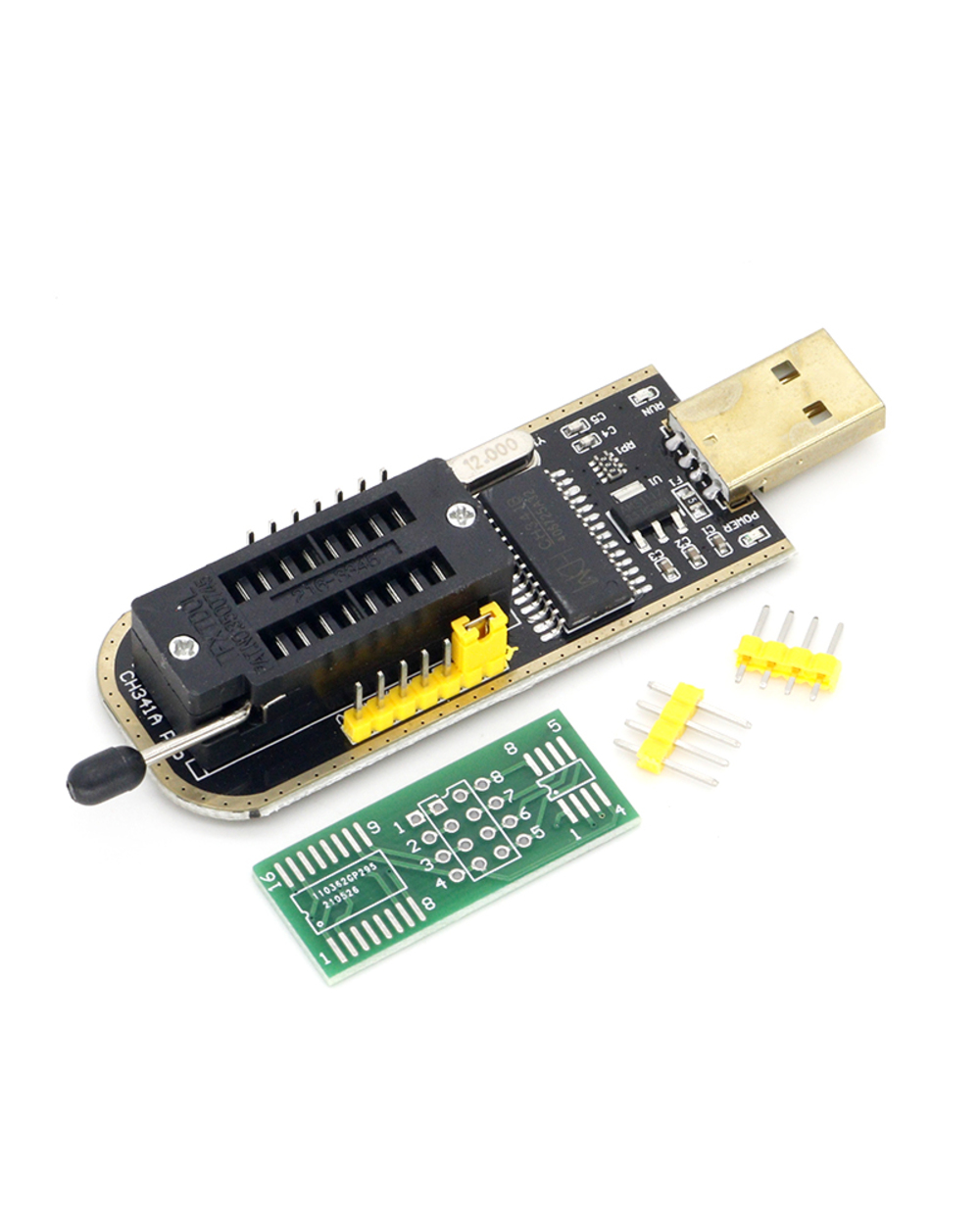 Ch341 24 25 Series Eeprom Flash Bios Usb Programmer Module + Soic8 Sop8 Test Clip For Eeprom 93Cxx / 25Cxx / 24Cxx front-1