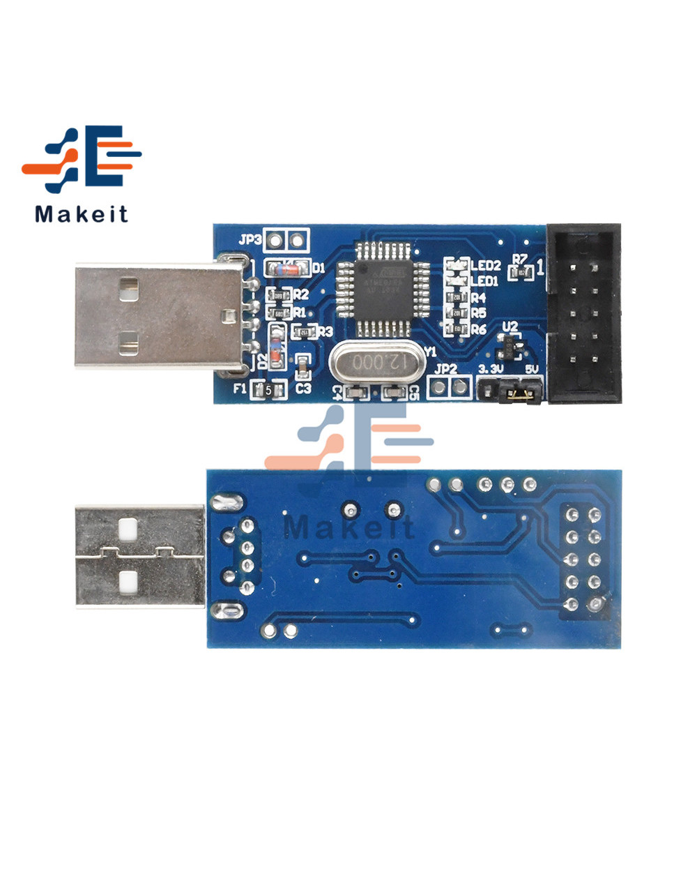 Avr Atmega16 Minimum System Board Atmega32 Development Board + Usb Isp Usbasp Programmer Isp Attiny 51 Board Module Diy front-4