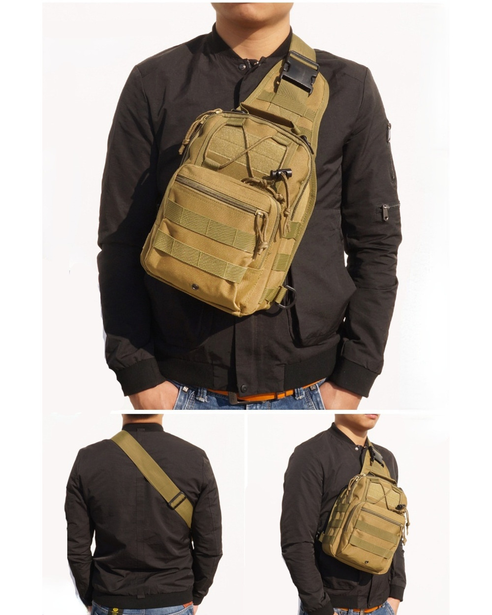 Military Tactical Backpack Outdoor Sports Climbing Camping Hunting Fishing Bottle Pack Shoulder Bags Women Men front-5