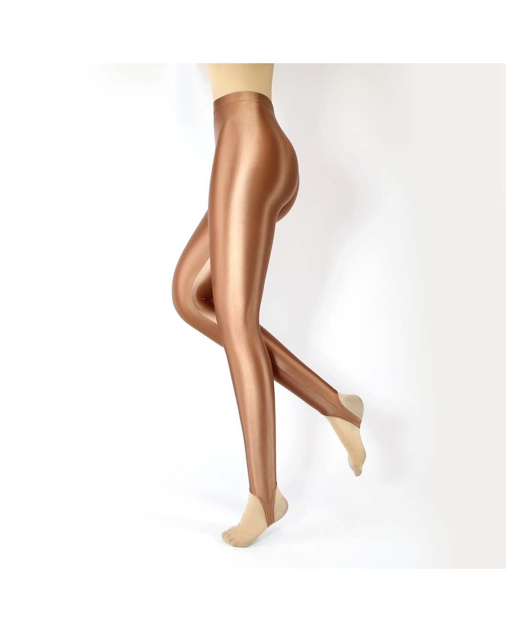 Golden Silver Glossy Pants Sexy Tight High Waisted Leggings Pantyhose Sexy Satin Glossy Sports Swim Pants front-1