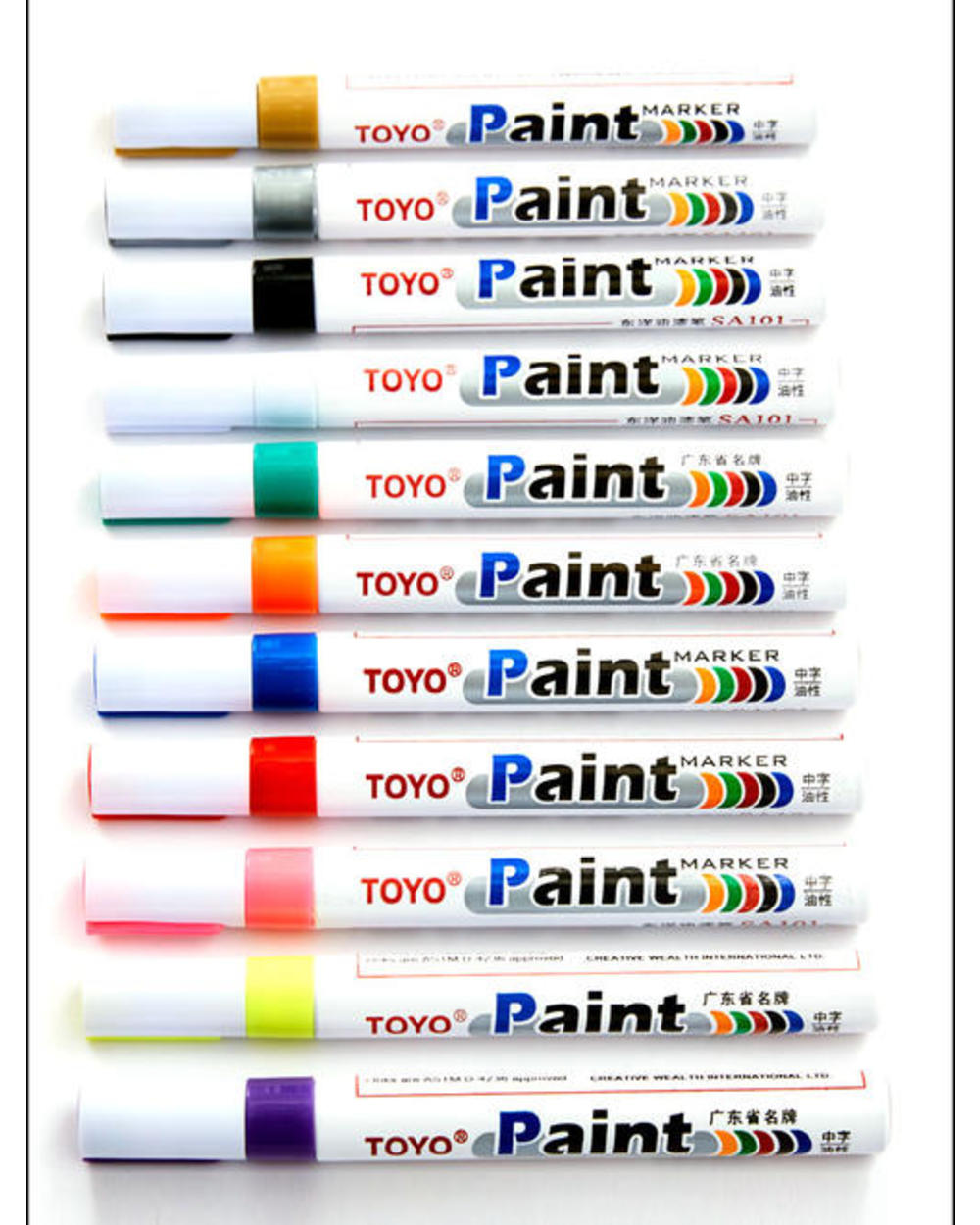 1Pcs Waterproof Color Markers Durable White Markers Pneumatic Markers Rubber Fabric Metal Paint Permanent Face Paint M front-5