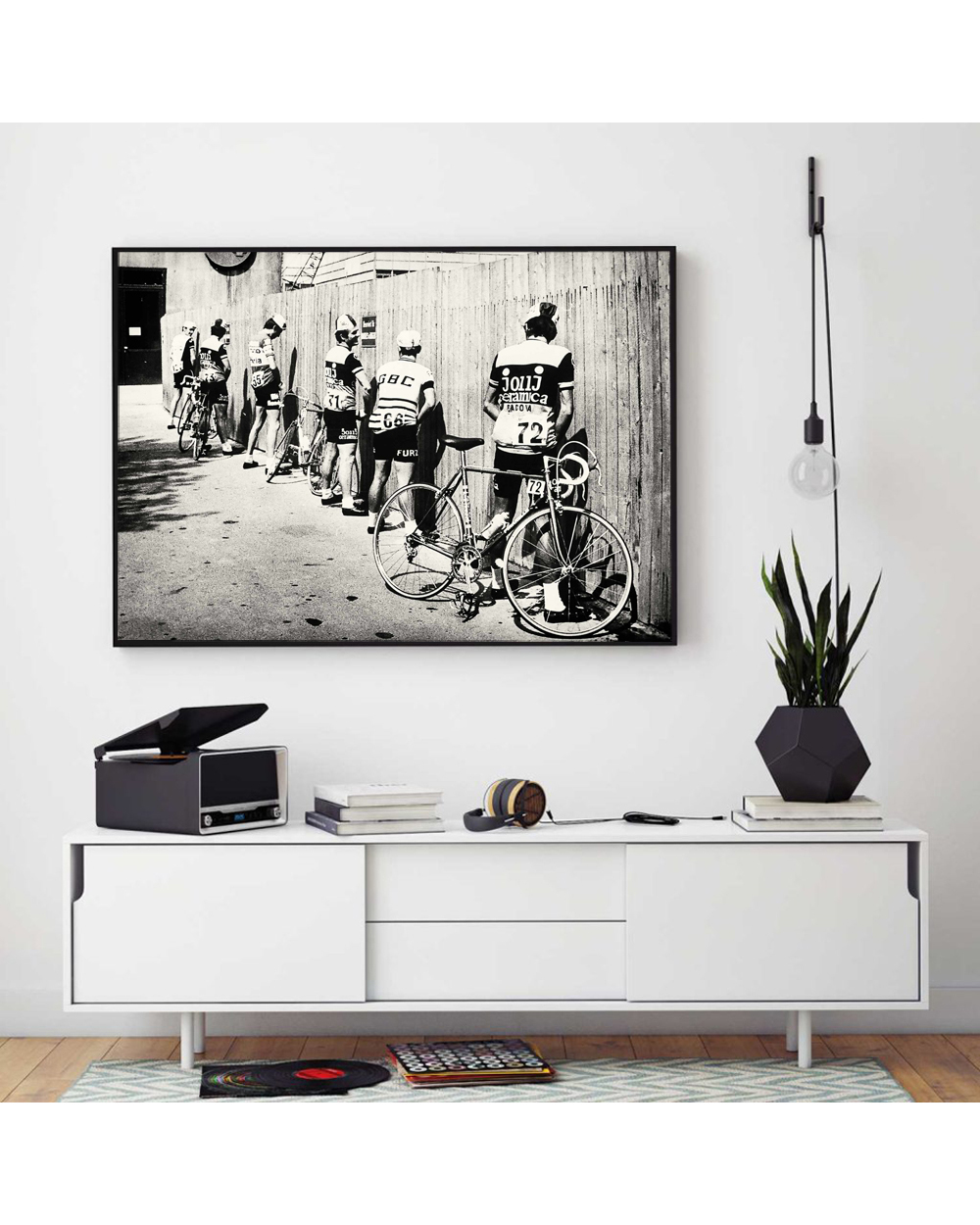 Black and White Bicycle Cyclist Print Bike Vintage Photo Poster Gift for Bathroom Decor Men Peeing Pissing Road Cycling front-1