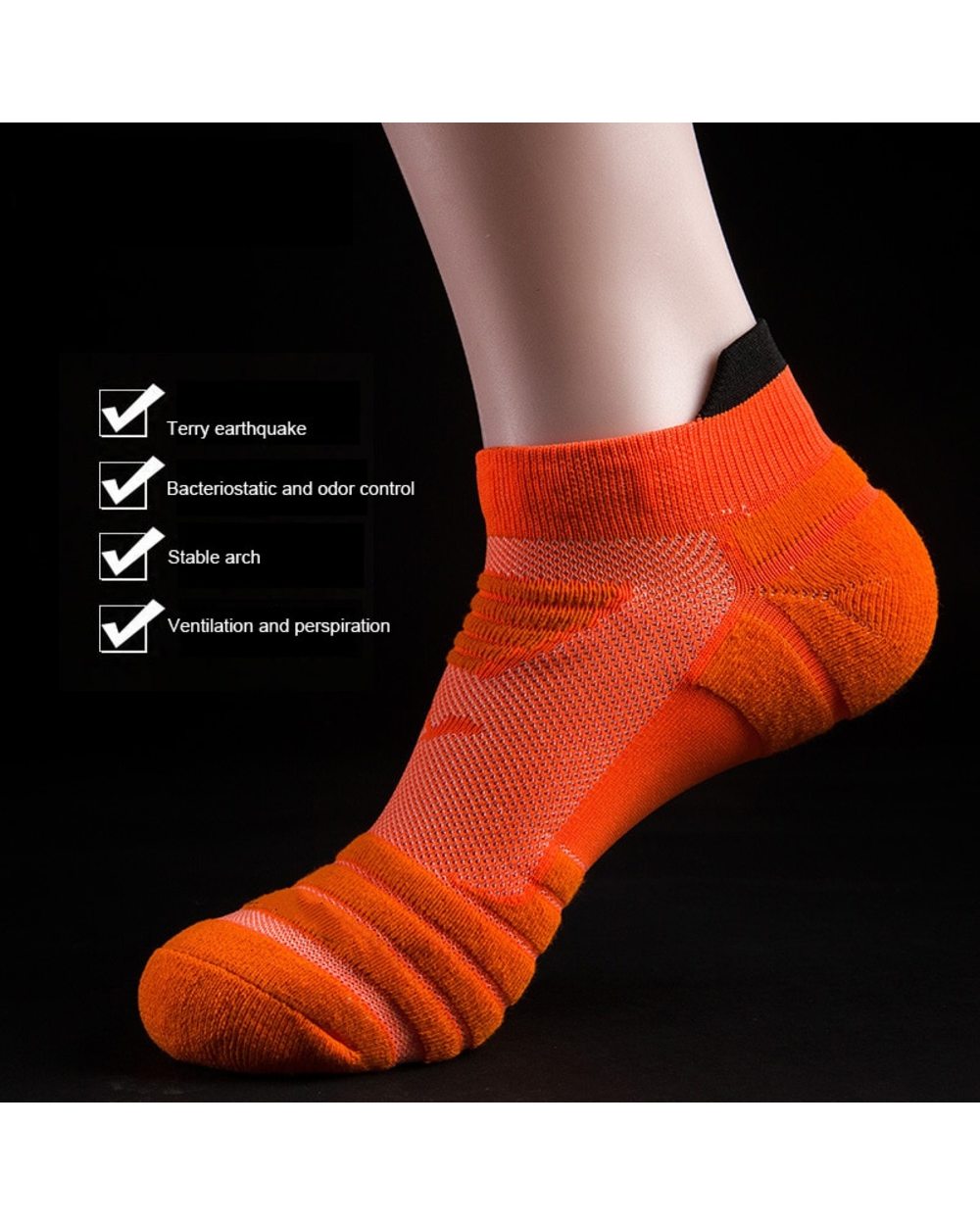 Running socks men basketball Breathable anti slip sport running Cycling Walking women front-3