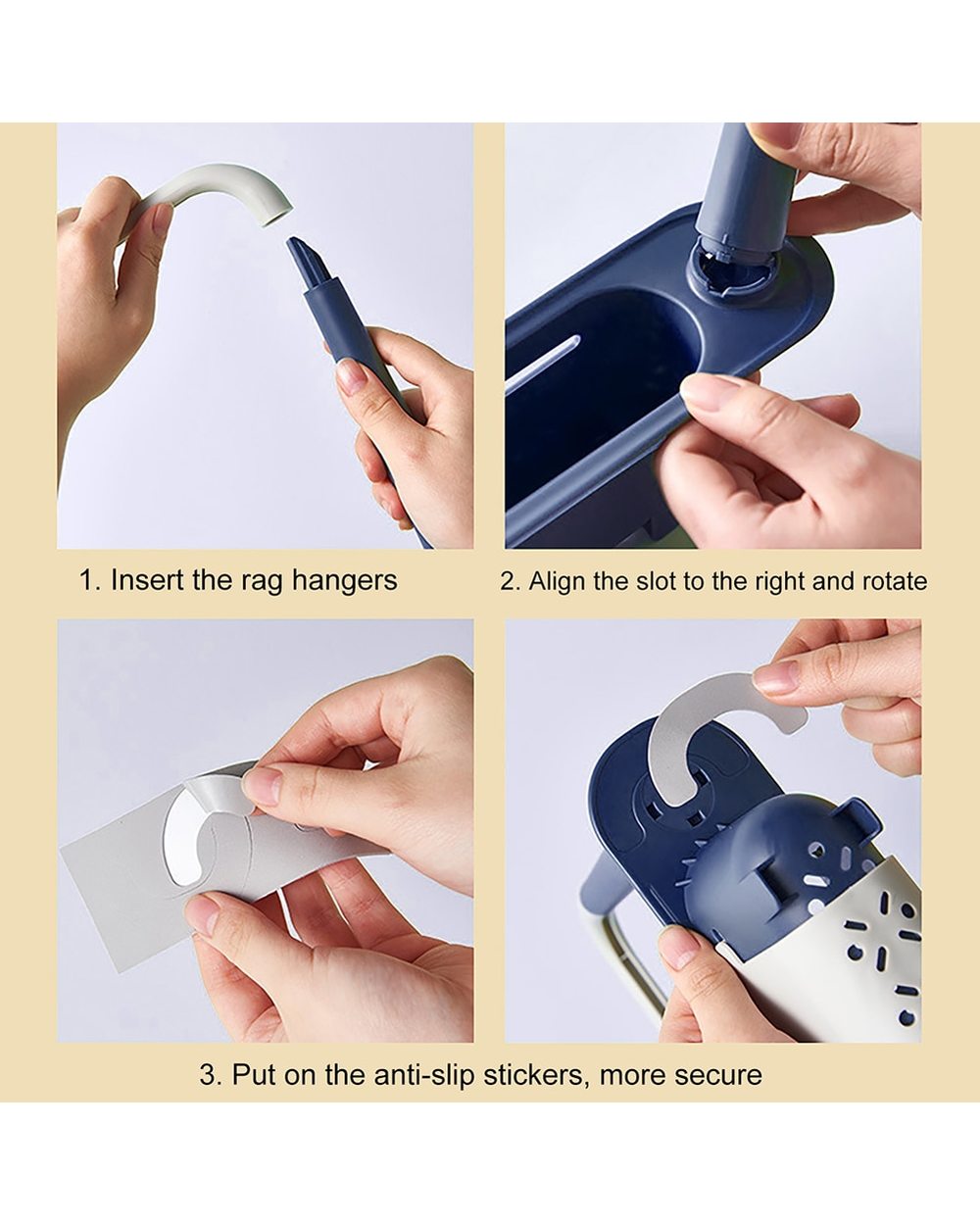 Sink Drain Rack Expandable Storage Kitchen Tool front-2